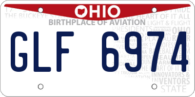 OH license plate GLF6974