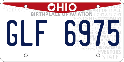 OH license plate GLF6975