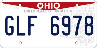 OH license plate GLF6978