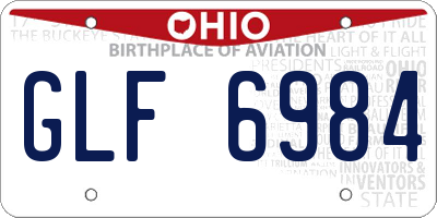 OH license plate GLF6984