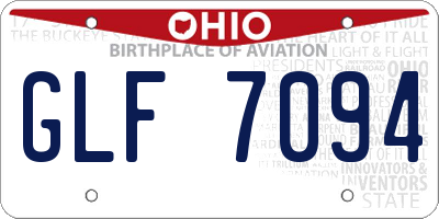 OH license plate GLF7094