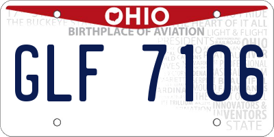 OH license plate GLF7106
