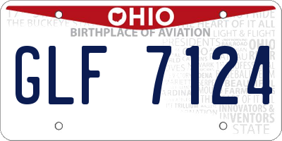 OH license plate GLF7124