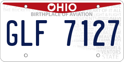 OH license plate GLF7127