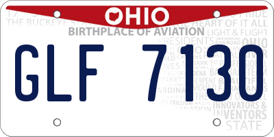 OH license plate GLF7130
