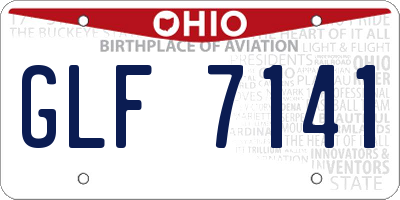 OH license plate GLF7141