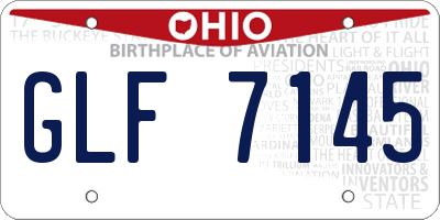 OH license plate GLF7145