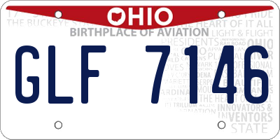 OH license plate GLF7146