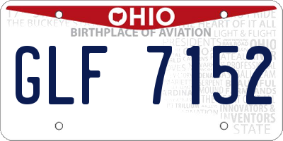 OH license plate GLF7152