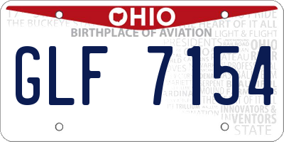 OH license plate GLF7154