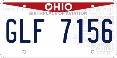 OH license plate GLF7156
