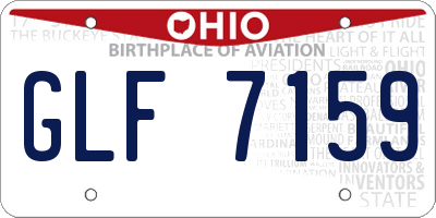 OH license plate GLF7159
