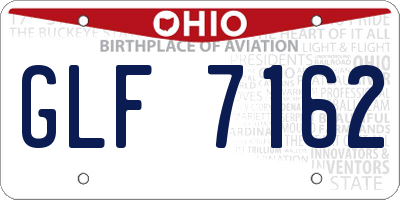 OH license plate GLF7162