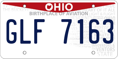 OH license plate GLF7163