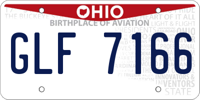 OH license plate GLF7166