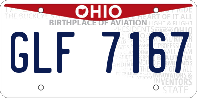 OH license plate GLF7167