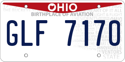 OH license plate GLF7170