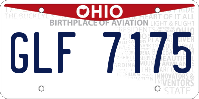 OH license plate GLF7175