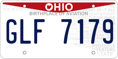 OH license plate GLF7179