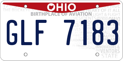 OH license plate GLF7183