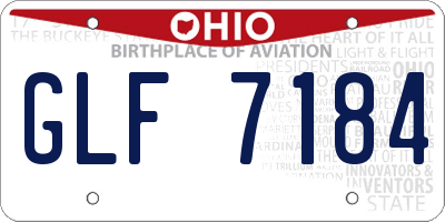 OH license plate GLF7184