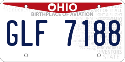 OH license plate GLF7188
