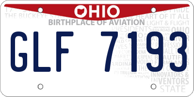 OH license plate GLF7193