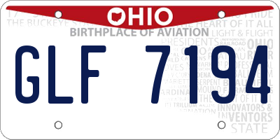 OH license plate GLF7194