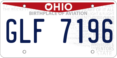 OH license plate GLF7196