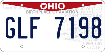 OH license plate GLF7198