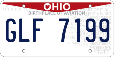 OH license plate GLF7199