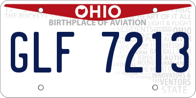 OH license plate GLF7213
