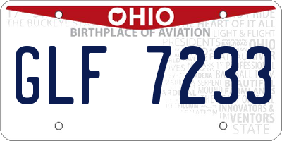 OH license plate GLF7233