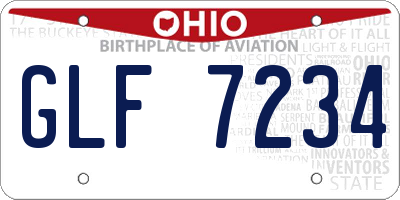 OH license plate GLF7234