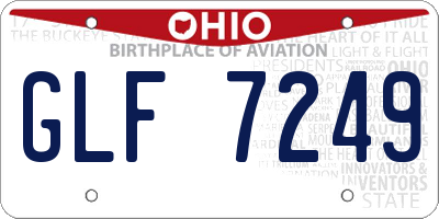OH license plate GLF7249