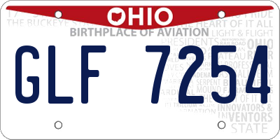 OH license plate GLF7254