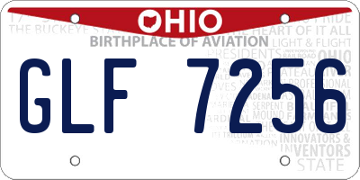 OH license plate GLF7256