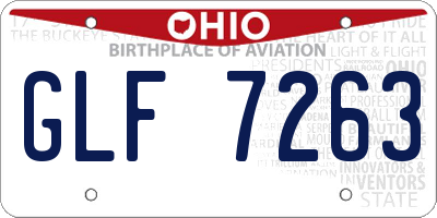 OH license plate GLF7263