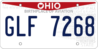OH license plate GLF7268