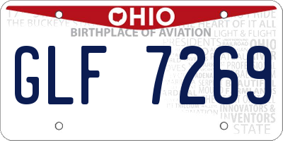 OH license plate GLF7269