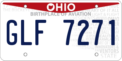 OH license plate GLF7271