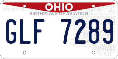 OH license plate GLF7289