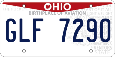 OH license plate GLF7290