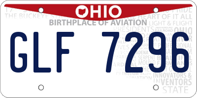 OH license plate GLF7296