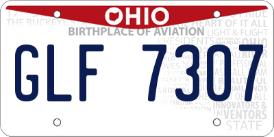OH license plate GLF7307
