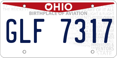 OH license plate GLF7317