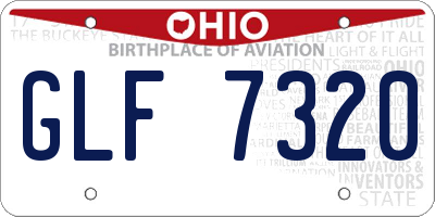 OH license plate GLF7320
