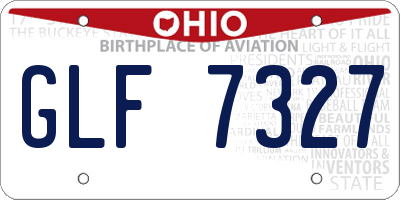 OH license plate GLF7327