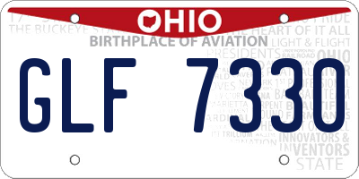 OH license plate GLF7330
