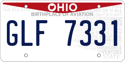 OH license plate GLF7331
